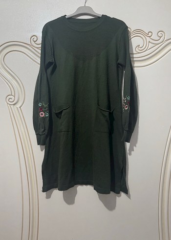 Nakışlı Uzun Kollu Salaş Triko Kazak - Görsel 3