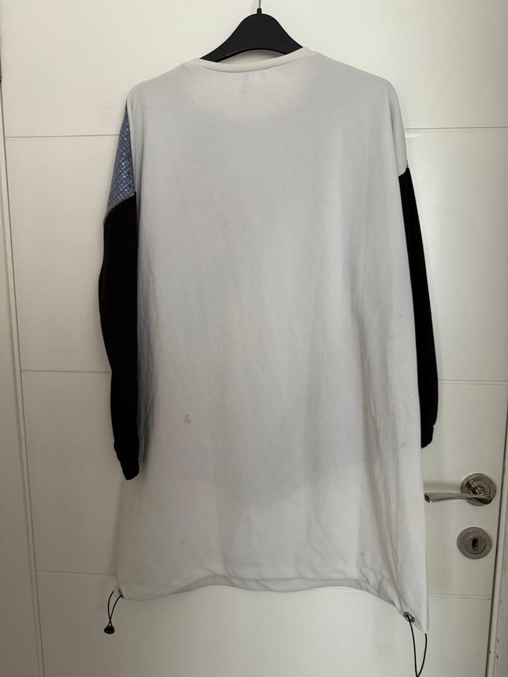 Uzun Kollu Mavi Payetli Kadın Bluz - Görsel 4