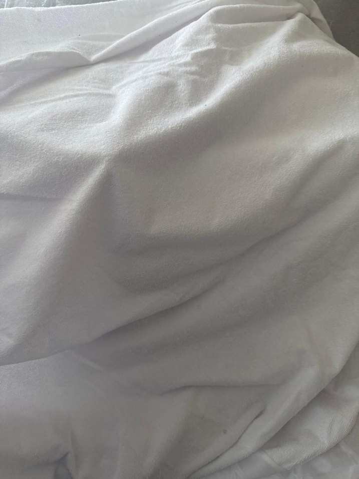 Beyaz Yatak Koruyucu 160x200 cm - Görsel 5