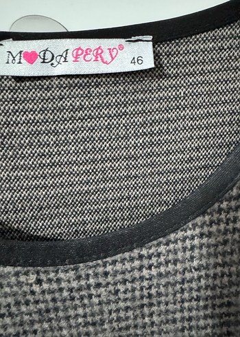 Gri Uzun Keten Elbise - Görsel 6