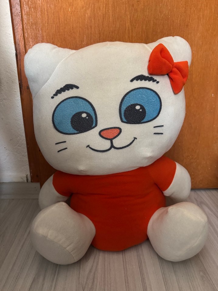 Beyaz Renkli Peluş Oyuncak Kedi - Görsel 2