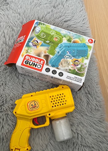 Renkli Sarı Oyuncak baloncuk Tabanca - Görsel 4