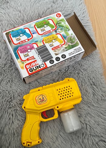 Renkli Sarı Oyuncak baloncuk Tabanca - Görsel 5