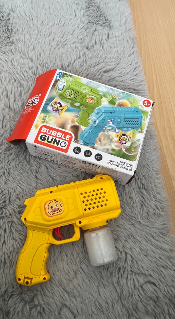 Renkli Sarı Oyuncak baloncuk Tabanca - Görsel 4