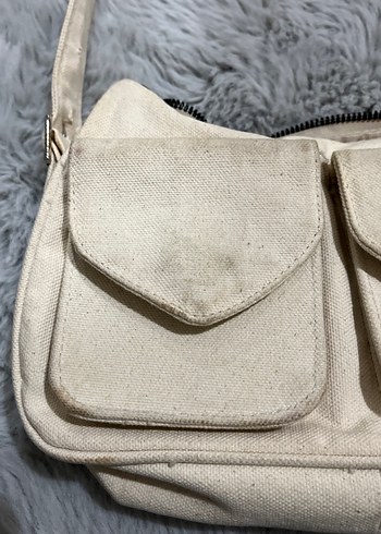 Bej Süet Kadın Omuz Çantası - Görsel 2