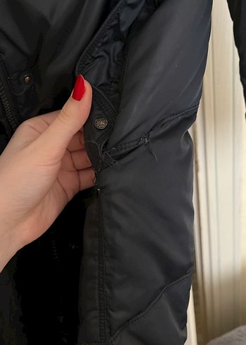 Siyah Kadın mont - Görsel 5