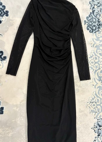 Siyah Uzun Kollu  Elbise - Görsel 3