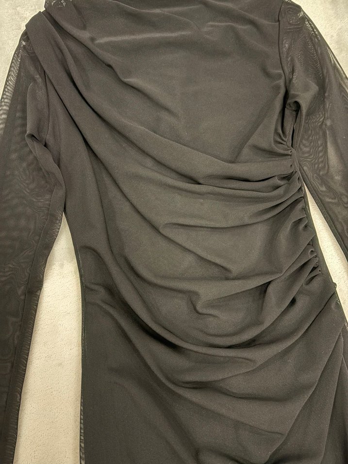 Siyah Uzun Kollu  Elbise - Görsel 2