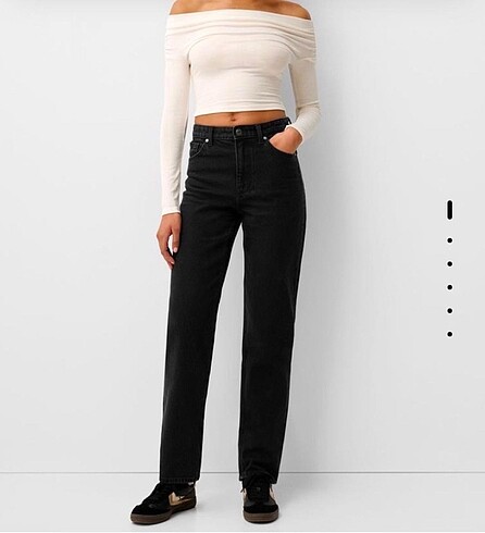 Bershka Yüksek Bel Comfort Mom Jean