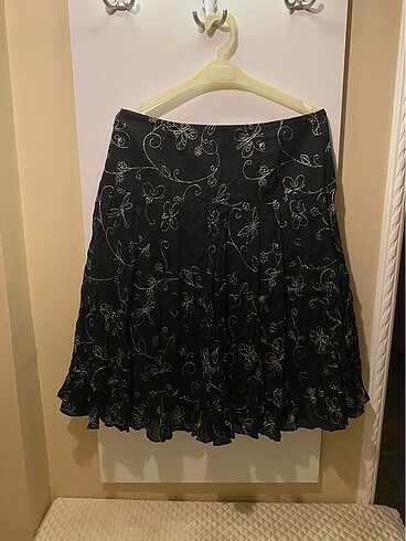 Zara Basic İşlemeli Etek 2000ler Vintage Özel Seri