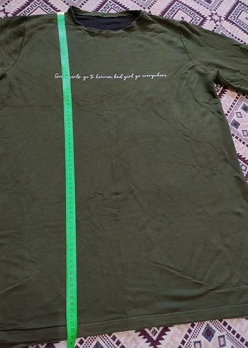 m Beden Kadın Haki Uzun Kollu Sweatshirt