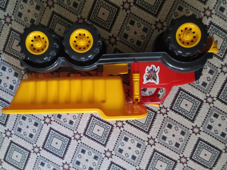 Renkli Sarı Oyuncak Damperli Kamyon - Görsel 3