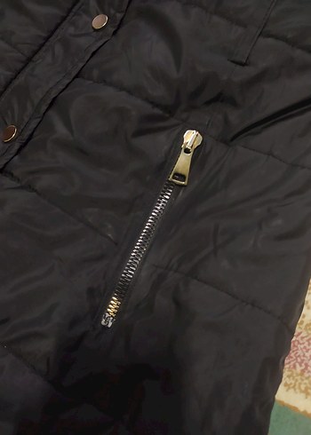 Siyah Kadın Uzun Kışlık Mont Kürklü Kapüşonlu - Görsel 4