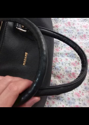 Siyah Deri Kadın El Çantası - Modern Klasik - Görsel 5