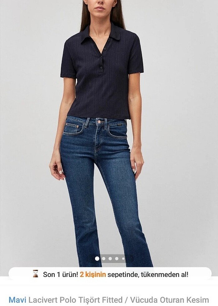 Mavi fitilli tisort - Görsel 4