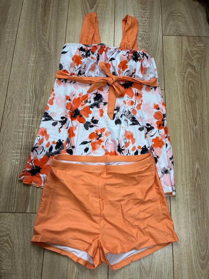 Turuncu Bağcıklı elbise Kadın Mayo L beden sıfır ürün - Görsel 4