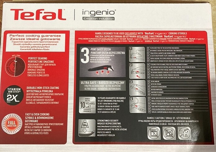  Beden beyaz Renk Tefal ingenio titanium emotion set 11 parça