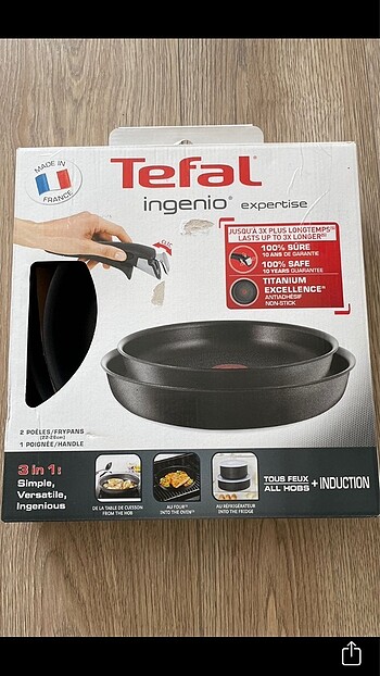  Beden Tefal titanium 3x expertise tava seti 3 parça