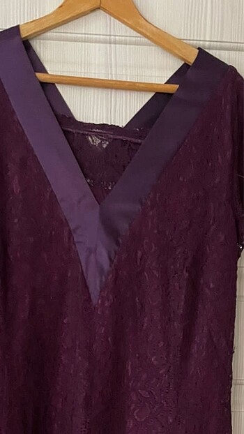 Büyük beden güpür dantel elbise çok iyi durumda - Görsel 3