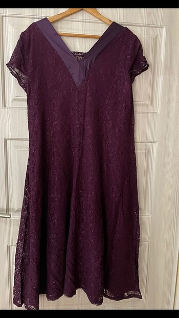 Büyük beden güpür dantel elbise çok iyi durumda - Görsel 2