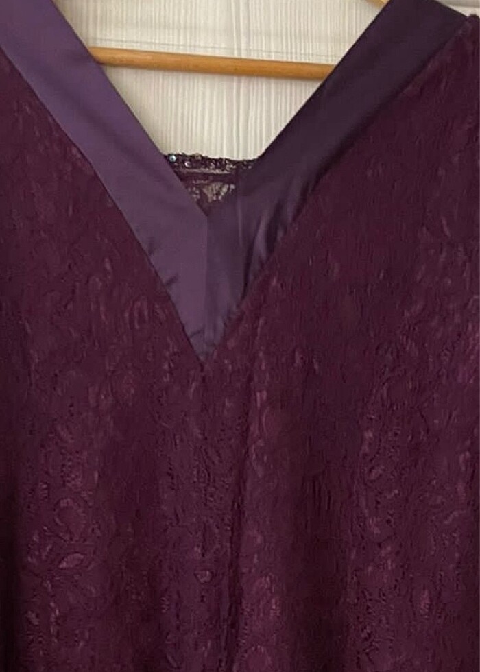 Büyük beden güpür dantel elbise çok iyi durumda - Görsel 4