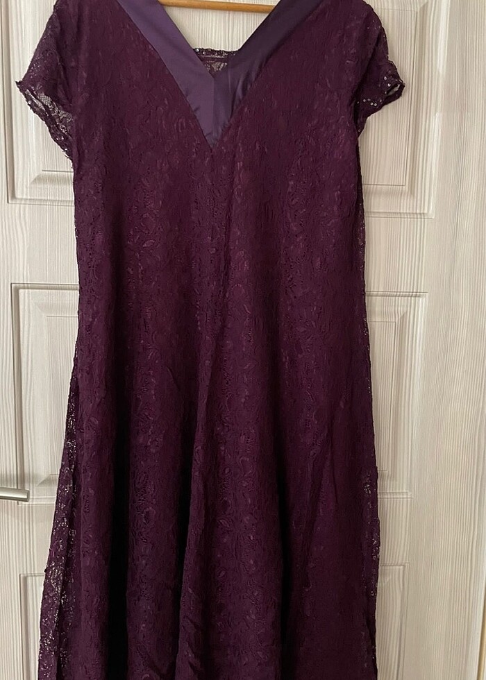 Büyük beden güpür dantel elbise çok iyi durumda - Görsel 2