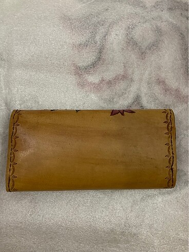 Bayan deri cüzdan tamamı el işi sıfır ürün - Görsel 2