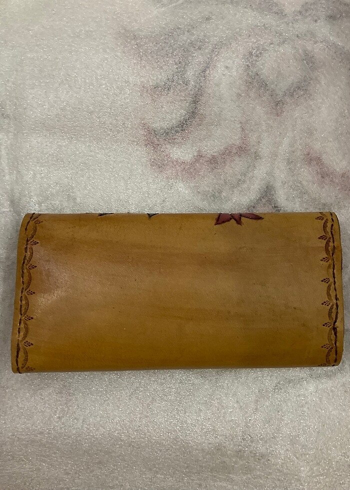 Bayan deri cüzdan tamamı el işi sıfır ürün - Görsel 2