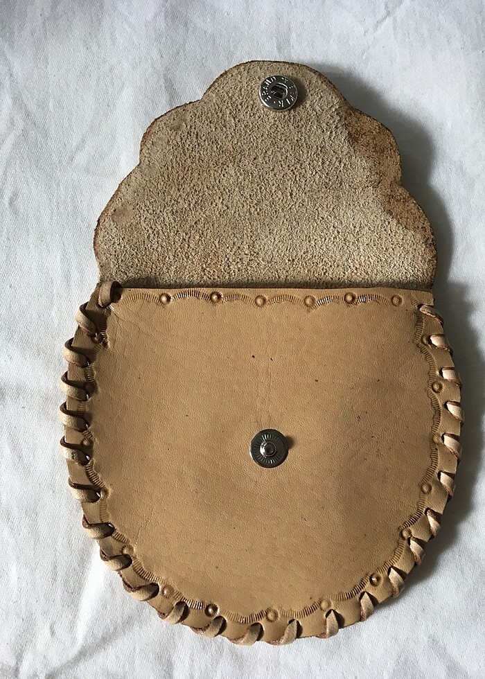 Bozuk para kesesi hakiki deri tamamı el işi sıfır ürün - Görsel 3