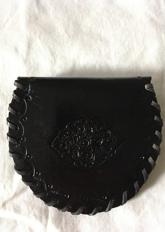 Bozuk para kesesi hakiki deri tamamı el işi sıfır ürün - Görsel 2