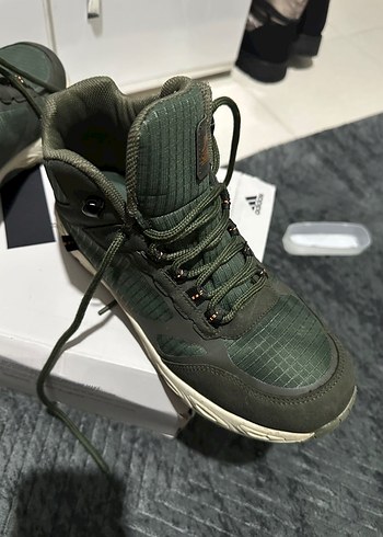 Yeşil Gri Yılan Desenli Bağcıklı Erkek Outdoor Ayakkabı - Görsel 3