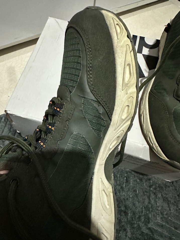 Yeşil Gri Yılan Desenli Bağcıklı Erkek Outdoor Ayakkabı - Görsel 4