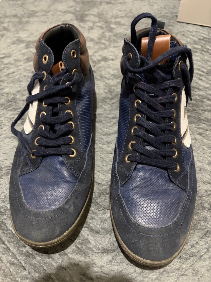 Lacivert Erkek Hakiki Deri Spor Ayakkabı - Görsel 4