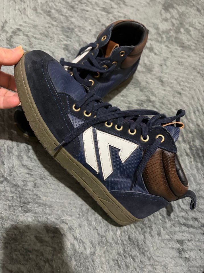 Lacivert Erkek Hakiki Deri Spor Ayakkabı - Görsel 2