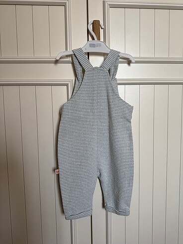 HelloBaby Gri-Mavi Unisex Bahçıvan Tulum Salopet