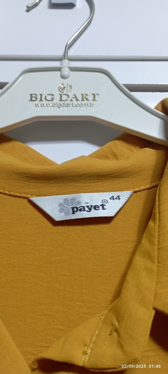 Uzun Sarı Fırfırlı Bohem Elbise - Görsel 2