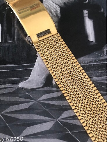  Beden altın Renk Çelik saat kordonlu bileklik
