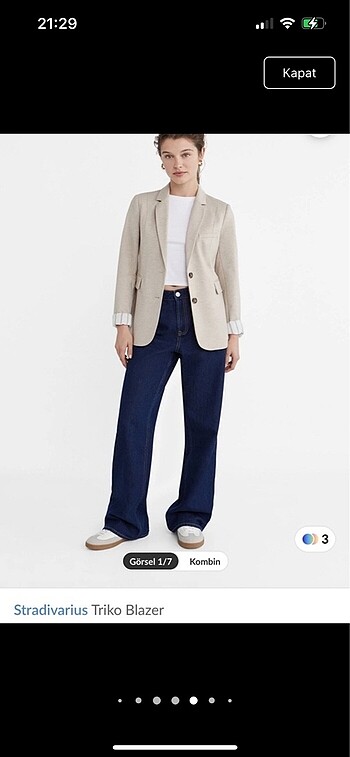36 Beden ten rengi Renk Blazer ceket