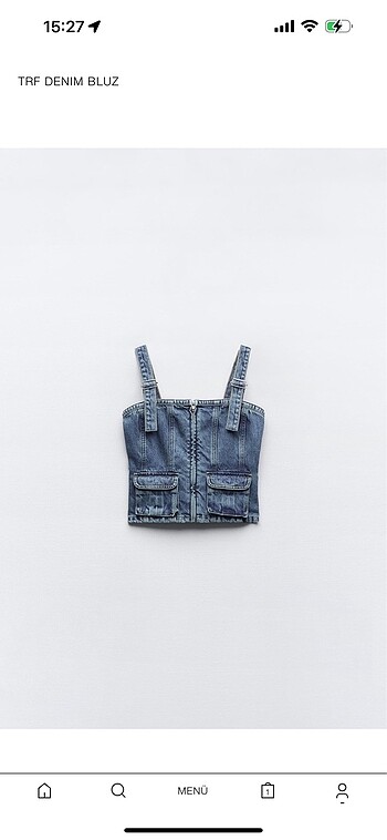 Denim zara korse crop