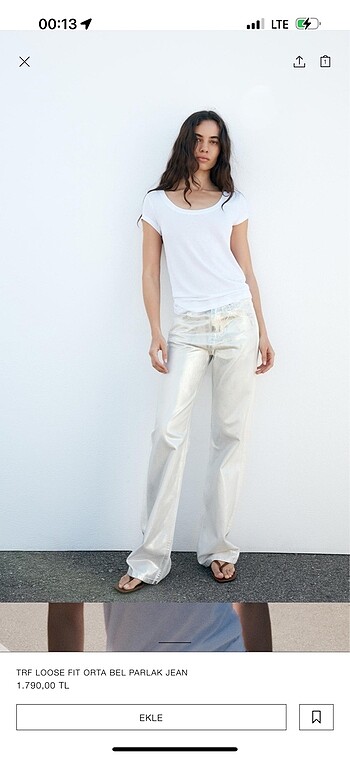 Zara parlak jean