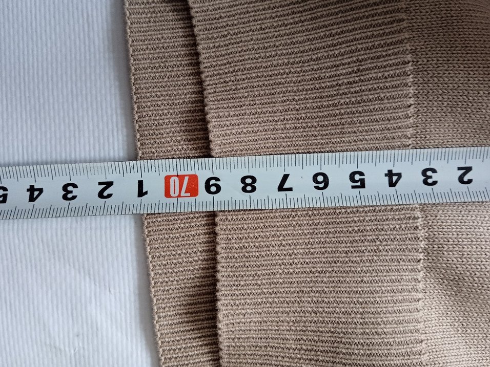 Bej V Yakalı Uzun Kollu  Kazak - Görsel 4