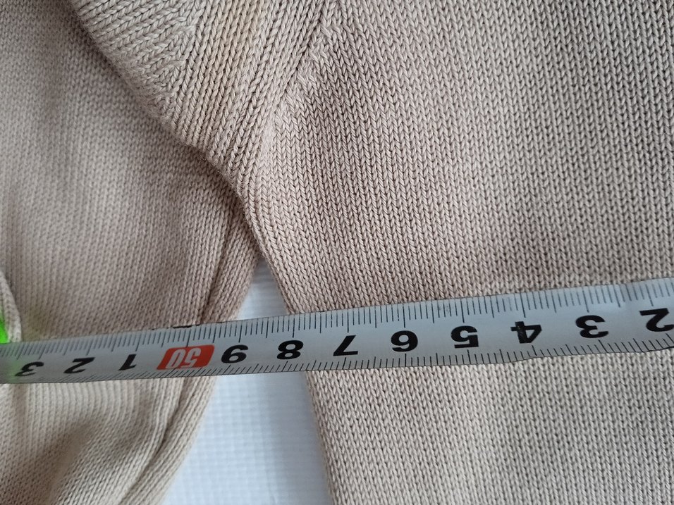 Bej V Yakalı Uzun Kollu  Kazak - Görsel 5