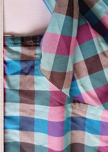 Düğmeli Çok Renkli Erkek Gömlek - Görsel 4