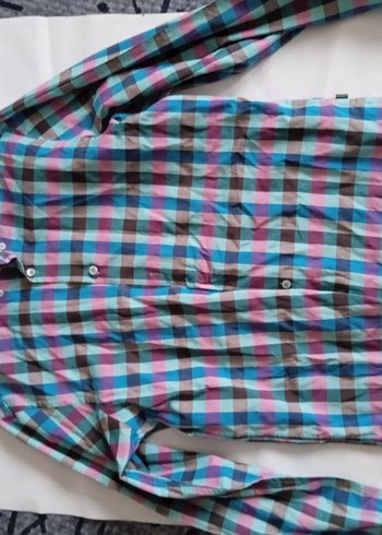 Düğmeli Çok Renkli Erkek Gömlek - Görsel 3