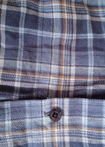 Erkek Mavi Kareli Uzun Kollu Gömlek - Görsel 2