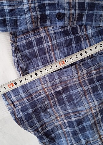 Erkek Mavi Kareli Uzun Kollu Gömlek - Görsel 4