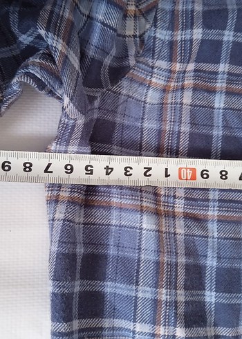 Erkek Mavi Kareli Uzun Kollu Gömlek - Görsel 5