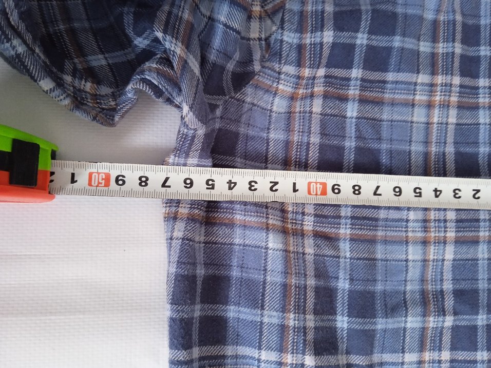 Erkek Mavi Kareli Uzun Kollu Gömlek - Görsel 5