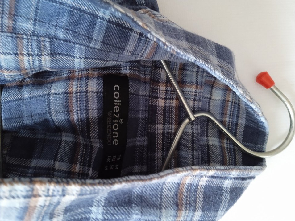 Erkek Mavi Kareli Uzun Kollu Gömlek - Görsel 3