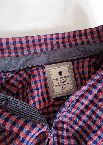 Bordo Pamuklu Erkek Gömlek Uzun Kollu - Görsel 8